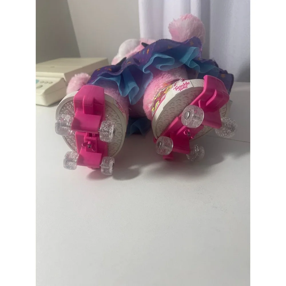 Build a Bear‎ Pink Cat Plush Stuffed Animal Roller Skates Dress Vest Toy 2013